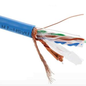 Quality SFTP Cat6 Copper Network Cable Outdoor Shielded PVC And PE Jacket wholesale