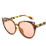 Female Silver Pink Lens Sunglasses Round Rose Gold Frame Retro Color Mirror Lens