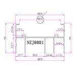 3 Tracks Sliding Windows Extruded Aluminium Profiles With Insect Screen