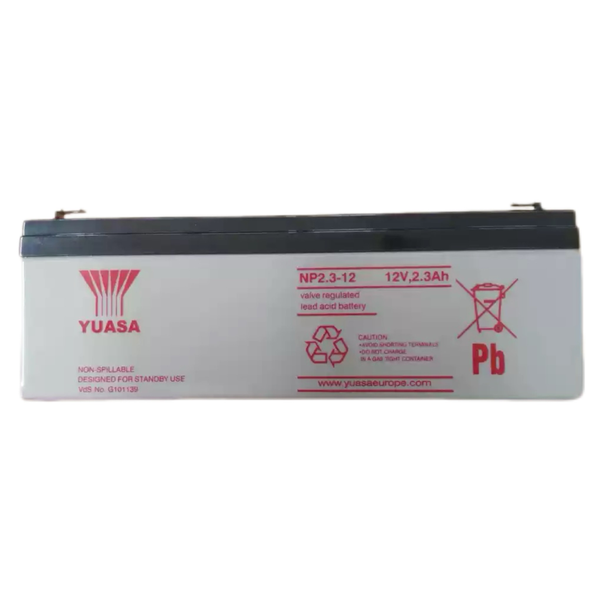 YUASA NP2.3-12 UPS Battery 12V 2.3Ah DC Valve-Regulated Lead-Acid Batteries Replacement for Storage System