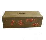 Office Digital LED Wood Clock with Calendar