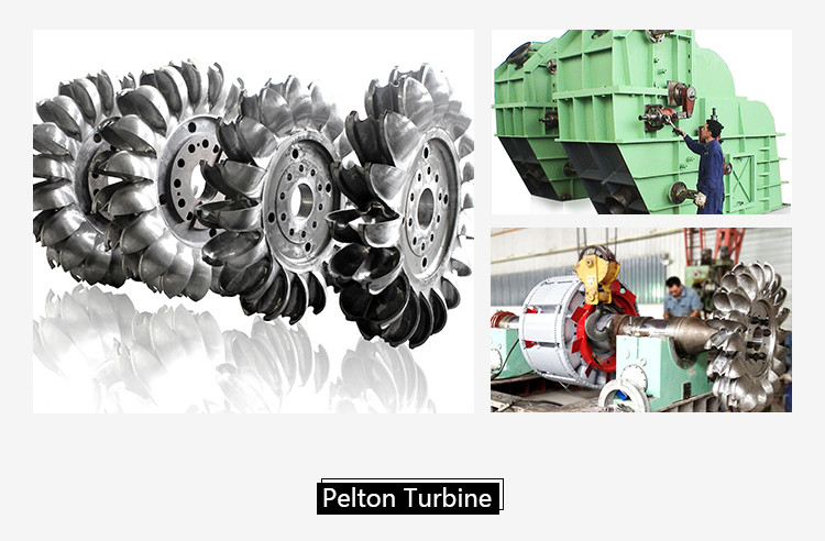 Micro Pelton Hydro Turbine Generator Green Color 90m-600m Warter Head