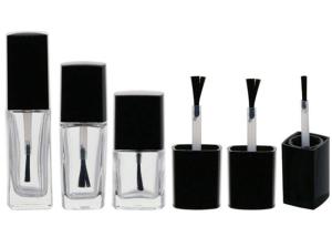Quality 5ml / 8ml / 10ml Square Nail Polish Containers , Empty Polish Bottles Matte Surface wholesale