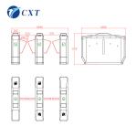Indoor Electronic Barrier Gates 600mm Passage Width 304 Stainless Steel