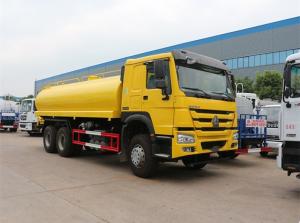 Quality Yellow 6x4 18m3 Tanker Truck Water Sprinkler Truck With HW76 Lengthen Cab wholesale