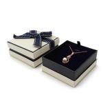 Rectangle Fancy Jewelry Box With Ribbon Bow Customized Size And Logo