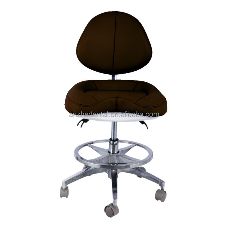 Soft Leather Dentist Stool Unique Comfortable Seat Adjustable Height Dentist Chair With Wheels