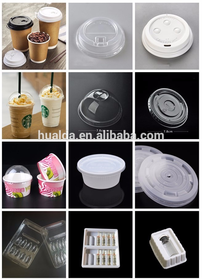 small plastic cup glass lid vacuum thermoforming machine