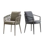 Waterproof Fabric Cushion Cafe Armrest Outdoor Leisure Chairs