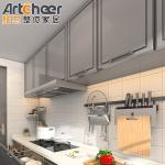 Modern Stylish Solid Wood Kitchen Cabinet with Laminated Bullnose Countertop