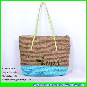 Quality LUDA designer summer straw handbag beach paper knitted straw bag wholesale