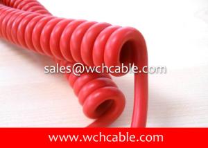 Quality 300V TPU Curly Cable UL20084 28AWG 25C OD8.0mm FT2 Matt Black L=80mm wholesale