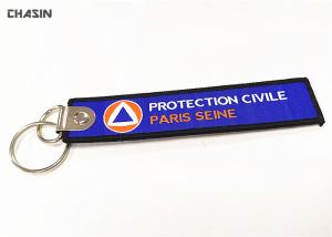 Quality Personalized Embroidered Fabric Keychain Letter Jewelry Aviation Keyring wholesale