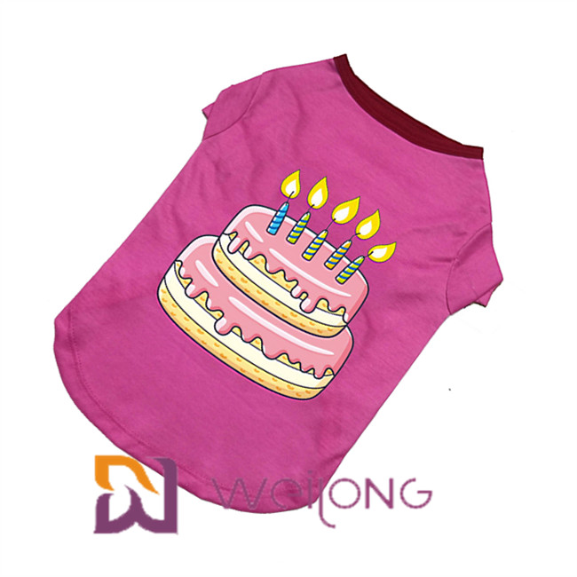 Rubber Print Puppy Birthday Shirt Color Customized 180G