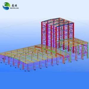 Quality Welded H Steel Frame Building , Office Steel Structure Building Construction wholesale