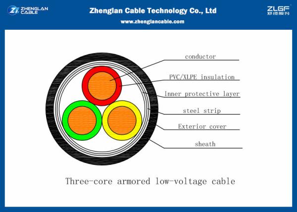 N2XBY NA2XBY Steel Tape Armoured Cable 0.6/1kV With Copper / Aluimum Conductor