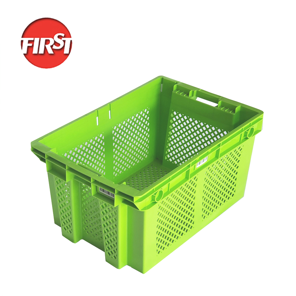 Mesh Style Stackable Food Delivery Turnover Box for Fruits and Vegetables PP Material