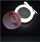 Carton USB rechargeable pig bear mini fan LED light cosmetic make up mirror LED