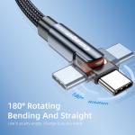 Universal 180 Rotation Type C Charging Cable 3A Quick Charge 480Mbps/s Data