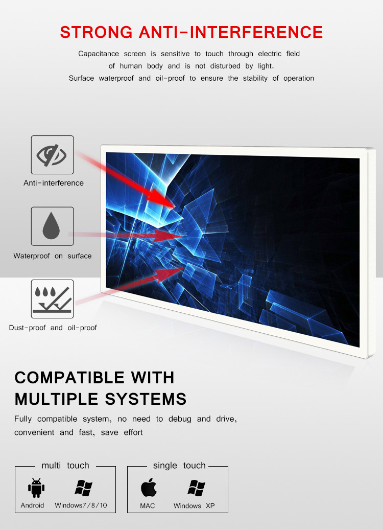 China Foil Film Intelligent Education Magic Mirror Indoor Multi Touch Screen Digital Signage And Displays