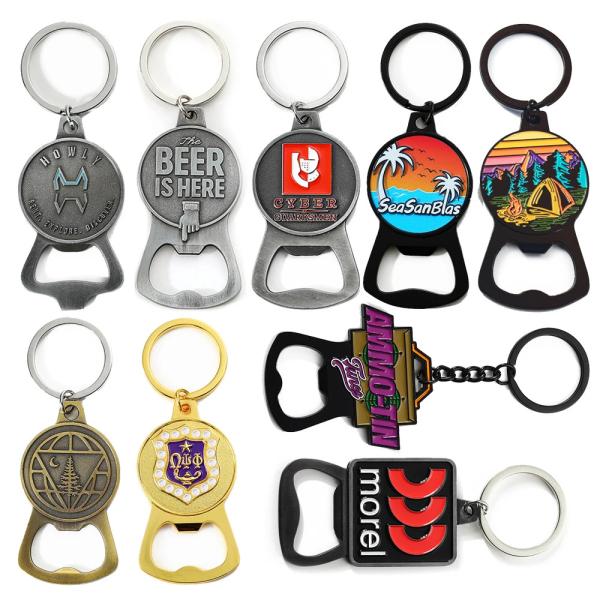 Custom Bottle Opener Stainless Steel Sublimation Metal Beer Keychain Bottle