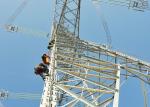 Custom Height Power Transmission Tower Silver Color High Tensile Steel Material