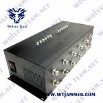 UHF VHF Phone Signal Jammer 50W Walkie Talkie 12 Antenna Lojack