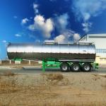 Palm Oil Crude Oil Bitumen Chemical Tanker Trailer 43500L