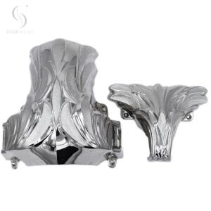 Quality silver Plastic Casket Corner 1# DG For Funeral Interment Ornamentation wholesale