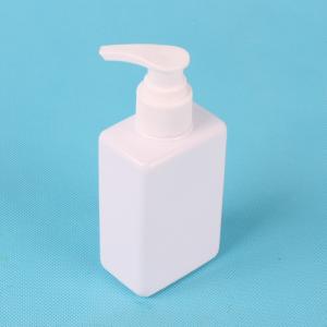 Quality 150ml PET White Square Cosmetic Men's Shampoo Pump Bottles wholesale