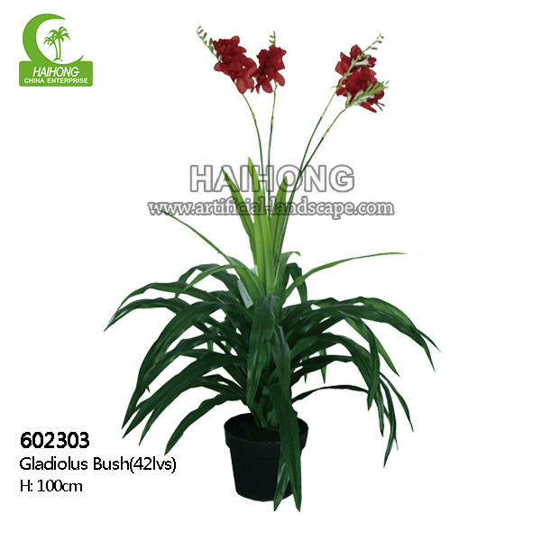 100cm Tall Real Touch Artificial Potted Flowers 42 Leaves Home Decoration