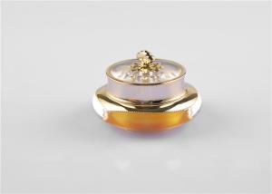 Quality 50g Empty Acrylic Plastic Cosmetic Jars Golden Beauty Facial Cream Container wholesale