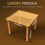 Customized Wood Plastic Composite Pergola WPC Low Maintenance