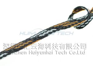 Quality 4mm Round High Temp Wire Sleeve , Braided Heat Resistant Sleeve For Cable wholesale