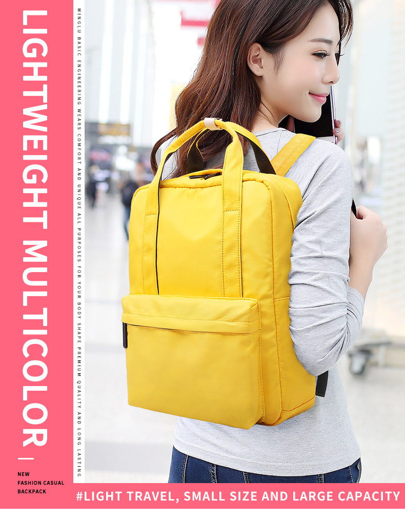 Hot sale custom logo women fashion waterproof light backpack school bags
