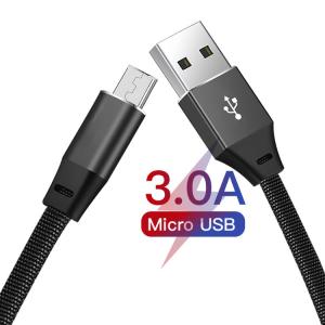 Quality Durable 3A Nylon Braided Micro USB Cable For Android Phone wholesale