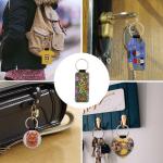 Personalized Lychee Grain Sublimation Leather Keychain Pendant Sublimation Blank