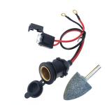 Car Motorcycle Truck Cigarette Lighter Socket Female Power Outlet With 5M Cable