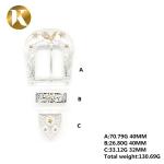Promotion Custom Logo Plate Belt Buckles With 3D Surface Treatment