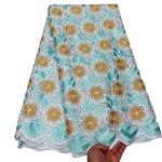 Senegal Dress African Lace Fabric Unique Polyester Voile Fabric for Women's