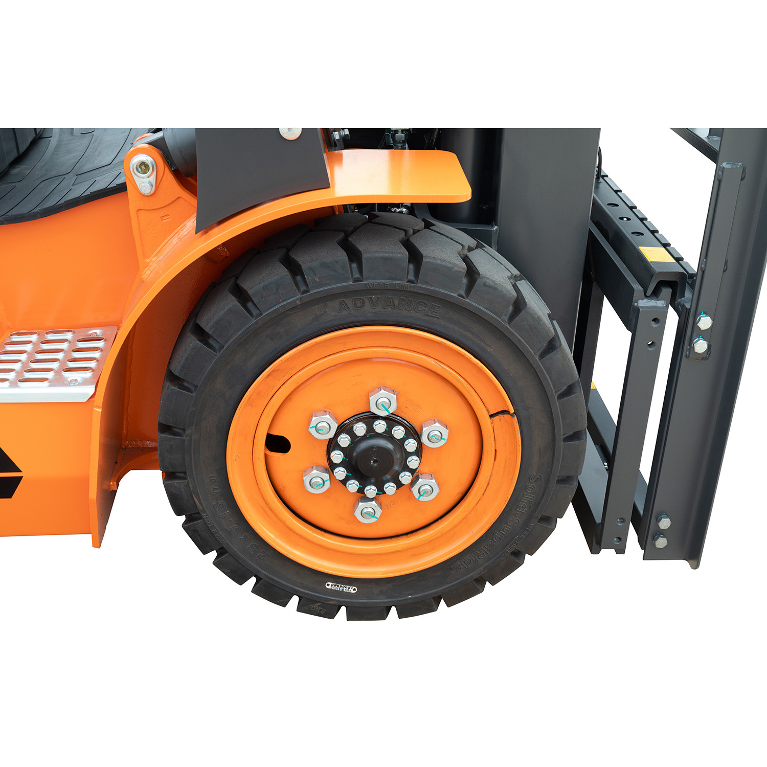 3.5 Ton 3000kg Triple Mast Diesel Forklift Off Road 4X4 Wheel Loader for Home on Farms