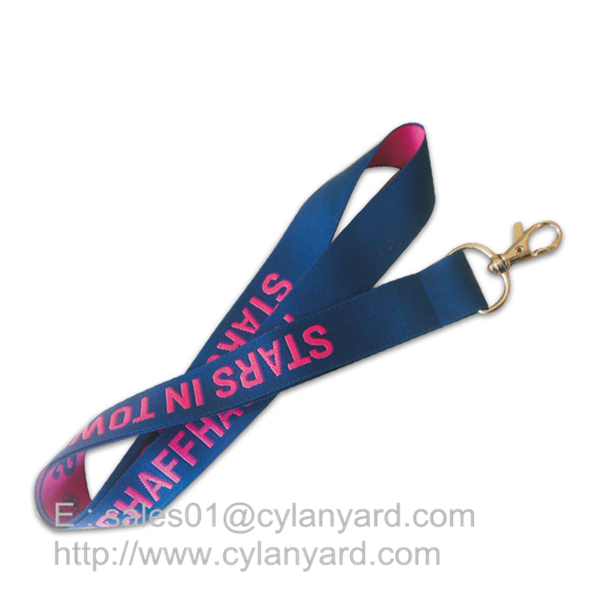 embroidered woven lanyards