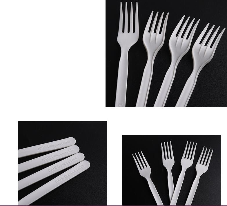 CPLA Disposable Paper Packaging Accessories Cutlery Sets 6.5-7 Inches 4-4.5gr