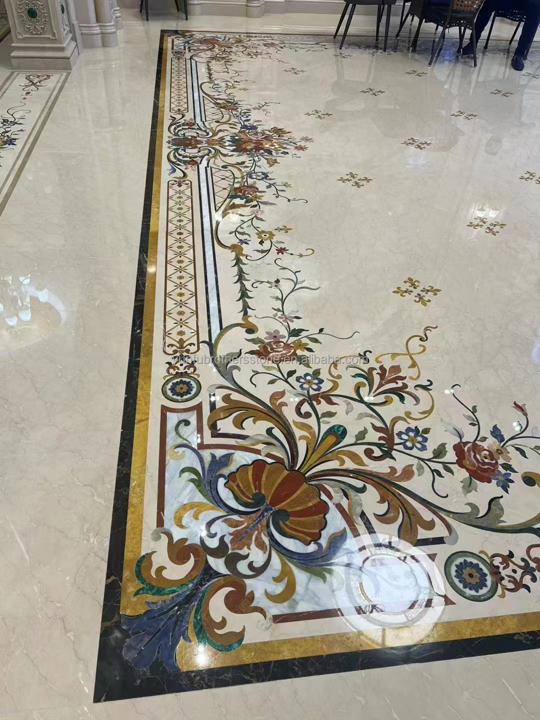 Calcite Marble Polished Bianco Botticino for High End Shanna Beige Wall Panel Design