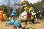 Park Ornamental Custom Fiberglass Products Marvel Character FRP Dinosaur