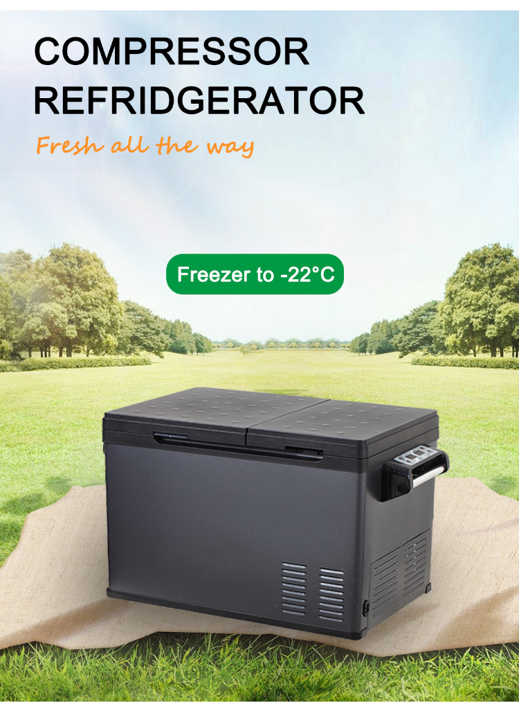 NO App-Controlled Portable Outdoor Camping Fridge for Fishing DC 12v 24v and Big Capacity