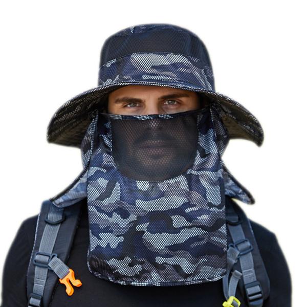 Sun protection hat Men's fishing hat camouflage visor visor face cover summer