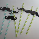 colorful drinking paper straws