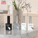 12ml Square Gel Polish Empty Nail Varnish Uv Polish Glass Bottle With Brush Cap