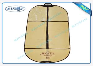 Quality Yellow Long Handle Suit Jacket Cover Non Woven Fabric Bags Professional Fashion wholesale
